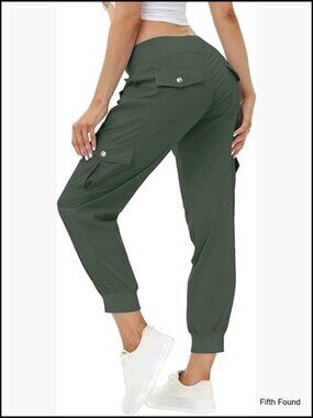 Lightweight Hiking Cargo Pants Quick Dry Elastic Waist Joggers